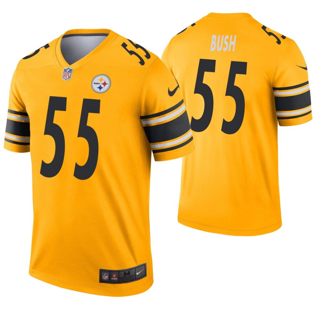 Men Pittsburgh Steelers #55 bush yellow Nike Limited NFL Jerseys->minnesota vikings->NFL Jersey